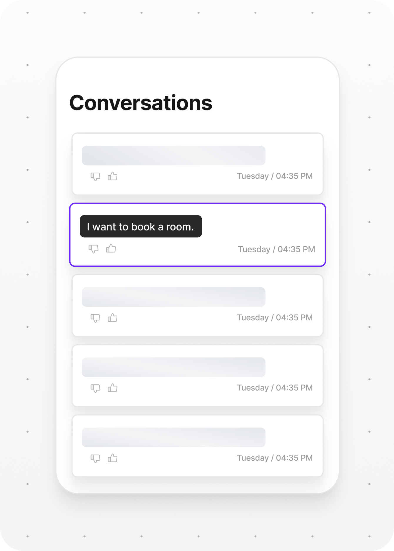Activity dashboard